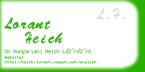 lorant heich business card